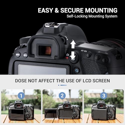 JJC Silicone EB Eyecup Viewfinder for Canon 5D Mark II 90D 70D 6D, 2-Type Original+Extended