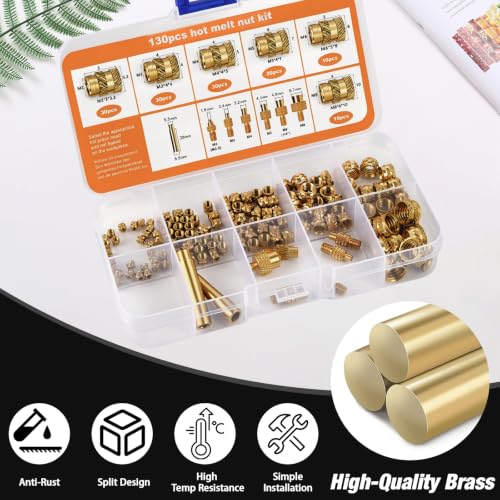 Farady heat set insert tip set for 3D printer DIY plastic threaded inserts