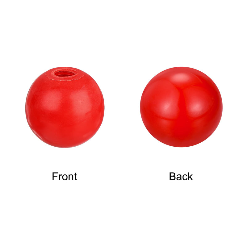 [Australia - AusPower] - 6Pcs Threaded Ball Knobs, M8 Female Thread Thermoset Ball Knob 1.18" Dia Red Round Operation Ball Handles with Thread Iron Insert for Machine Handle Tool Replacement 