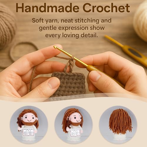 Jesus Crochet Doll Baptism Christian Gifts for Women Men Senior 2027 Gift