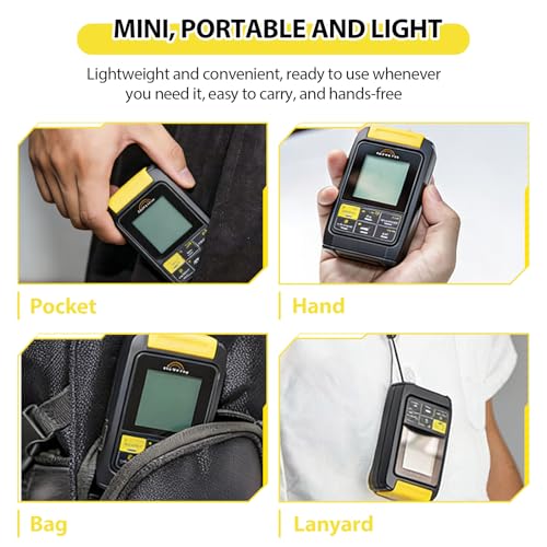 6 in 1 Fiber Optic Tester with Optical Power Meter,-50~+30dBm,VFL Function & RJ45 Cable Test, 850–1625nm Multi-Wavelength, Type-C Rechargeable, 500 Data Storage, Backlight Display, Handheld Tool Yellow