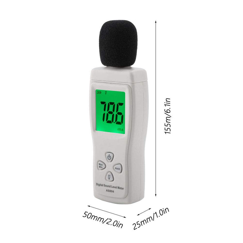 [Australia - AusPower] - SMART SENSOR AS804 Digital Sound Level Meter LCD Display 30-130dBA Sound Quality Tester for Home Use 