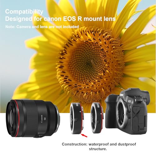 Meike MK-RF-AF1 13mm + 18mm Metal AF Full Frame Macro Extension Tube Adapter Ring Kit for EOS-R Series Cameras RF Mount Cameras EOS-R EOS-RP