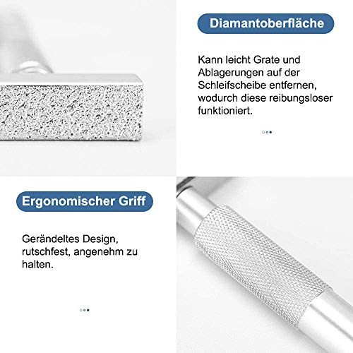 Grinding Wheel Straightener Diamond Grinding Wheel Dresser for Dressing, Grinding and Deburring, Silver