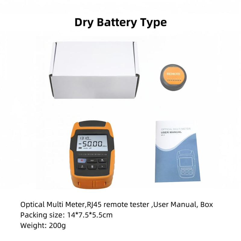 [Australia - AusPower] - Mini Optical Power Meter,Portable Fiber Optical Power Meter with Universal FC/SC/ST Interface and LED/VFL/RJ45 Sequence Function, 850/980/1270/1300/1310/1490/1550/1577/1625/1650 nm OPM530-05 