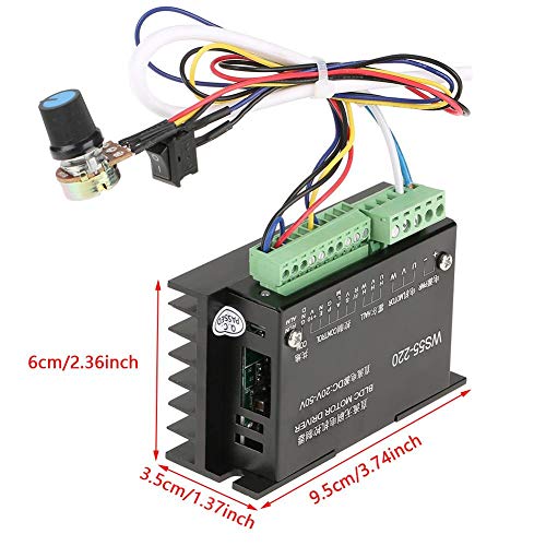 BLDC Motor WS55-220 DC 20V-50V 500W Brushless CNC Spindle Motor Driver BLDC Motor Driver Controller