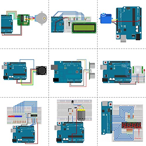 Miuzei Starter Kit for Arduino, Electronics Kit 248 Pieces, 42 German Courses | Electronic project kit with German tutorial, pegboard, sensors, LEDs, power supply, solder-free, ideal for beginners