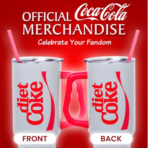 Silver Buffalo Coca-Cola Diet Coke Vertical, Stainless Steel Tumbler, 40oz