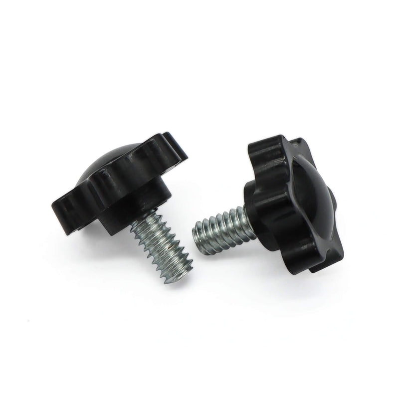 [Australia - AusPower] - Aiwaiufu 1/4"- 20 Threaded Knurled Thumb Nuts, Black Knobs Clamping Screws, Grip Knob Screw 10 Pieces 