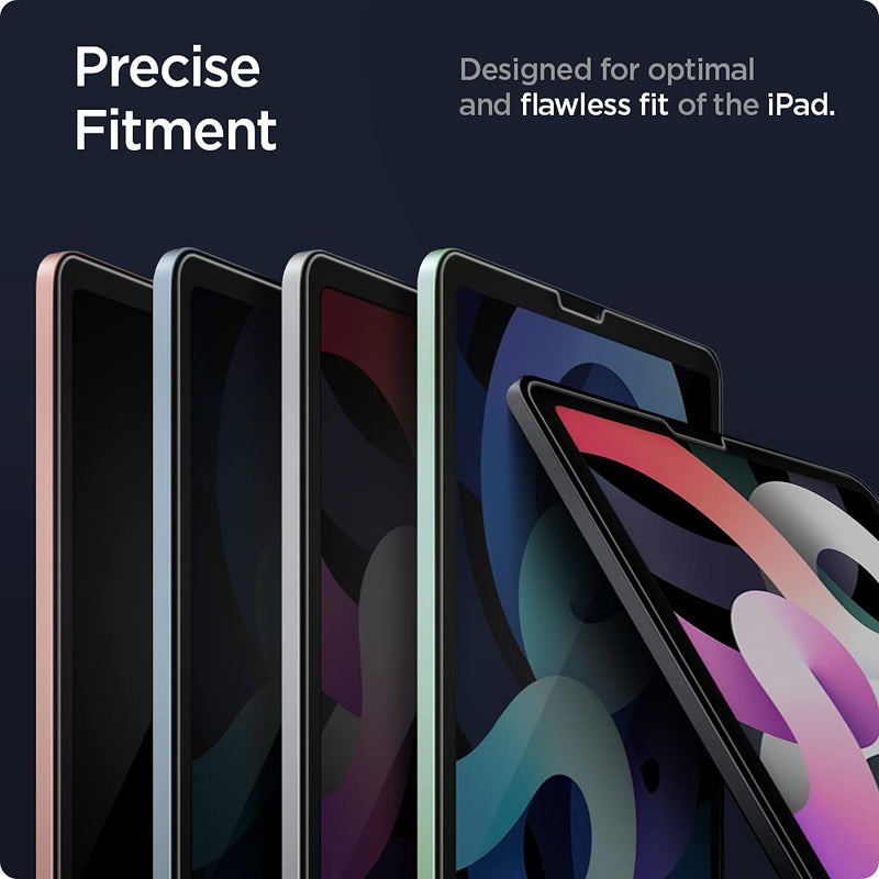 [Australia - AusPower] - Spigen Glas.tR EZ Fit Tempered Glass Compatible with iPad Pro 11 Inch M2 2022, iPad Pro 11 Inch 2021/2020/2018, iPad Air 5 2022, iPad Air 4 2020, Scratch Resistant, 9H Screen Protector 