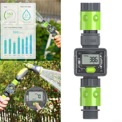 Water Flow Sensor, Portable Digital Water Flow Meter, Outdoor Garden Hose Water Meter For Farmland Irrigation