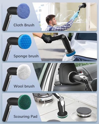 Leebein Electric Spin Scrubber Replacement Brush Heads YMG-820/825, 8pcs Extra Brush - Scrubber Not Included
