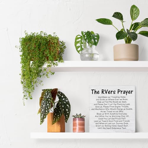 Funny Camping Sign The RVers Prayer Wood Plaque Desk Signs for Home RV Camper RV Motorhome Accessories Decorations Gifts for RV Owners Camping Lover