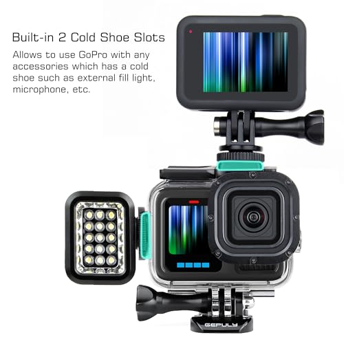GEPULY Waterproof Case with Handle for GoPro Hero 13 12 11 10 9 Accessories