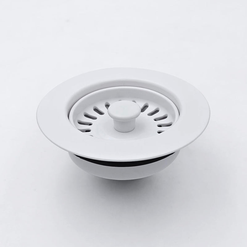 GZILA Garbage Disposal Drain Strainer and Stopper with Decorative Disposal Flange in White, Fit 3.5 Inch Standard Drain Hole