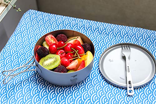 Keith Titanium lunch box Ti5327 for 18th anniversary, durable stainless steel container with secure lid, ideal for meals on the go.