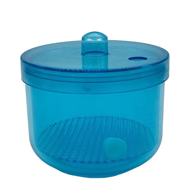 [Australia - AusPower] - Dental Burs Soak Box with Strainer, Bur Disinfection Box Dnetal Burs Holder Cleaner for Burs Cleaning, Soaking (Blue) Blue 