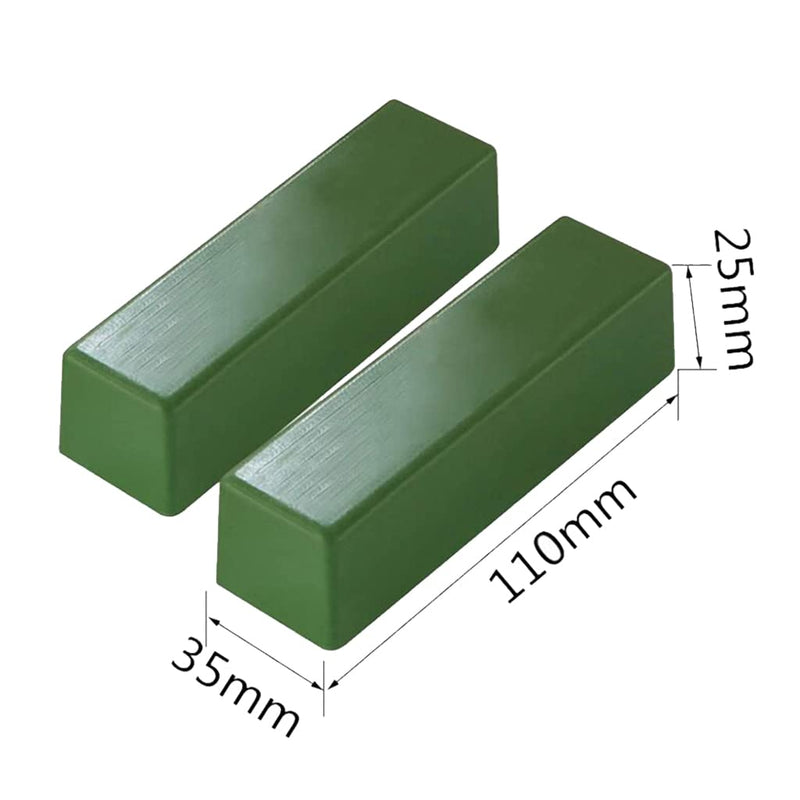 [Australia - AusPower] - LAMDNL Fine Green Buffing Compound Metals Polishing Wax Chromium Green Oxide Grinding Leather Strop Compound Bar Leather Strop Compound Bar Metal Polishing Wax Fine Green Polishing 