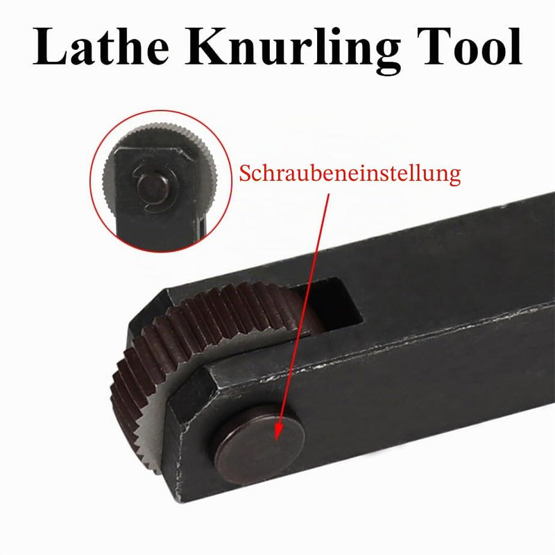 7-Piece Lathe Knurling Tool Set, High Speed Steel Pitch Diagonal Coarse Linear Single Wheels 0.5 mm 1.5 mm 2 mm