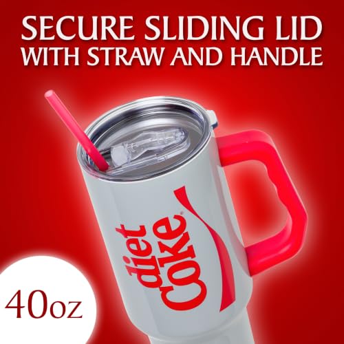 Silver Buffalo Coca-Cola Diet Coke Vertical, Stainless Steel Tumbler, 40oz