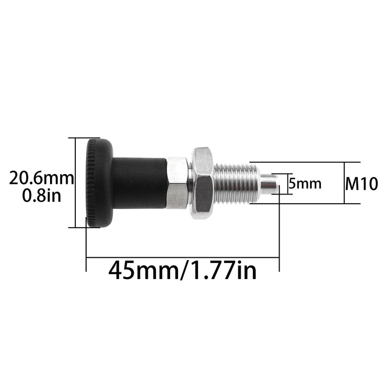 [Australia - AusPower] - M10 Stainless Steel Spring Return Knob Plunger Push Fit Ball Nose Spring Plunger Spring Return Knob Plunger Spring Indexing Plunger 