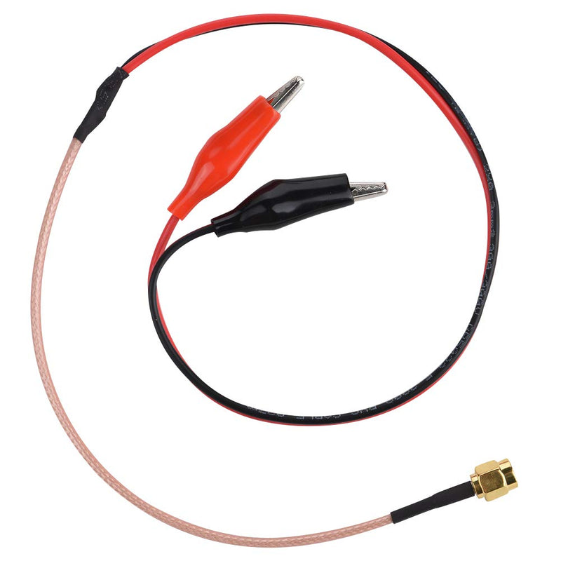 [Australia - AusPower] - Walfront 1PC Radio Frequency RF Connection Coaxial Cable Ended Clips Red and Black Test Wire 52cm 