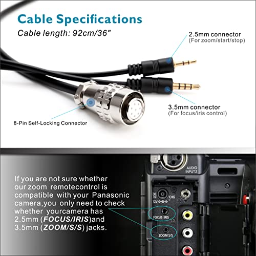 Camcorder Zoom Controller, Remote Control Zoom/Iris/Focus.