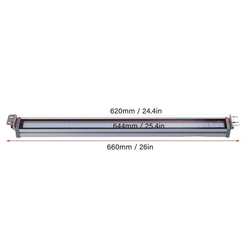 LED Machine Light, 20W Aluminum Alloy Tube Light, 24V/36V Workshop Lighting, B, High Brightness