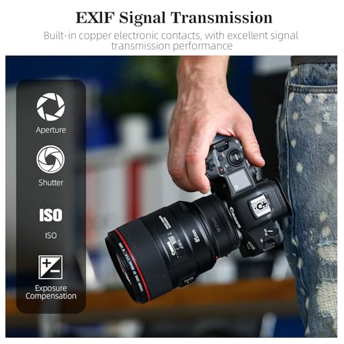 EF-EOS R Auto Focus Lens Mount Adapter, Compatible with Canon EF/EF-S Lenses for EOS R, R3, R5, R6, R7, R8, RP, R50, R100 Mirrorless Cameras
