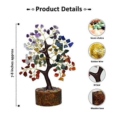 7 Chakra Tree of Life - Aesthetic Room Decor - Crystal Necklace - Nature Decor - Crystal Tree