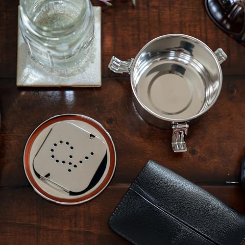CVault 2 oz Storage Container, Stainless Steel – Airtight, Light-Resistant 2 oz Latch Large (2 oz)