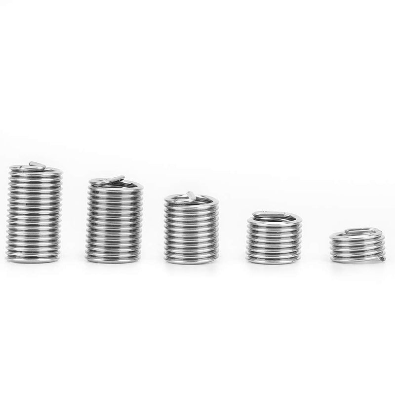 [Australia - AusPower] - 100 PCS M7 Coiled Wire Thread Sleeve Thread Repair Insert Stainless Steel Thread Screws Sleeve Assortment Thread Fastener with Storage Box Repair Threaded Holes 