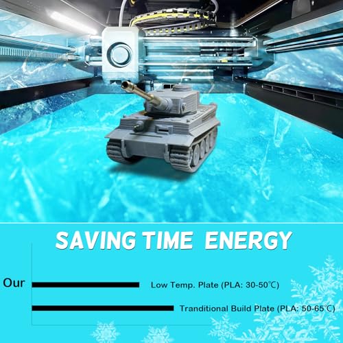 X2D P2S P1S Cool Plate for Bambu Lab, Low Temperature 30-50℃ PLA Build Plate Double Sided Spring Steel Print Bed Plate for Bambu Labs X2D X1C X1 P2S P1S P1P A1 3D Printer Platform