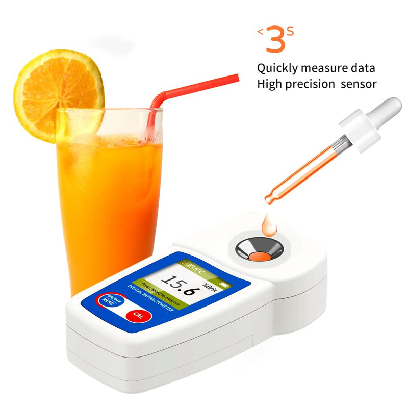 Digital Brix Refractometer Range 0-55% - Digital Brix Meter And Sugar Tester