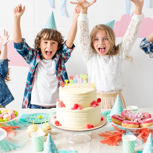Angoily 8 Sets Cake Dowel Rods for Tiered Cakes - 8 Inch Separator Plates & Support Straws - White Plastic Piling Columns for Stacking Multi-Layer