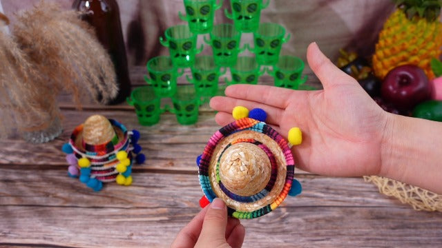 LemonRoad 20 Sets Light up Cactus Shot Glass with Sombrero Party Favor