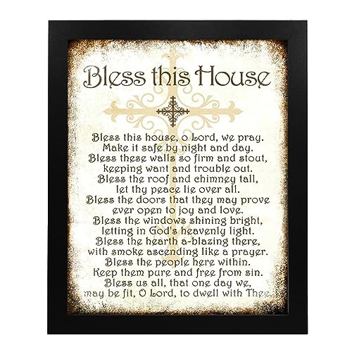 AMERICAN LUXURY GIFTS Bless This House Spiritual Wall Art Poster, 8x10 Unframed 10"L x 8"W