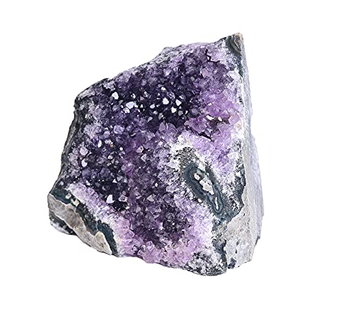 AMOYSTONE Amethyst Cluster Crystal Stone Rock Cluster Druzy Witchcraft Home Decor Small 0.5-1 LBS Irregular Unpolished Grade C Purple C 0.5-1 lbs.