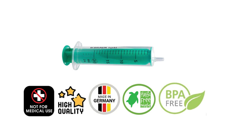 Set of 1, 2 or 3 Syringes 20 ml Laboratory Syringes Liquid Syringe Hobby Syringe with Blunt Needle/Cannula for E-Liquid Aroma Hobby and Home Work (Set 1 x 20 ml) Set 1x 20ml
