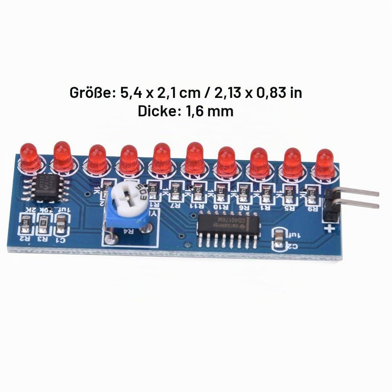 Running Light Module, DIY Electronic Kit, Suit Module Portable Red Learning 2 Pieces Ne555 + CD4017 LED Chaser Water Flowing Light Module DIY Kit Electronic Circuit