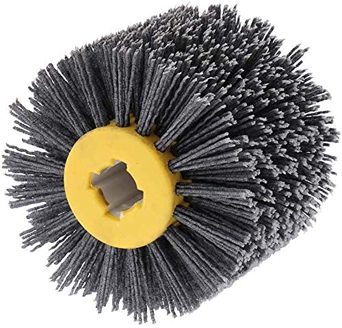 [Australia - AusPower] - Yikko Nylon Brush Wire Drawing Wheel Brush Polishing Polishing Disc Grit, 80/120/180/240 Grit for Wood Brushing Machine, Satin Machine (80 Grit) 80 körnung 