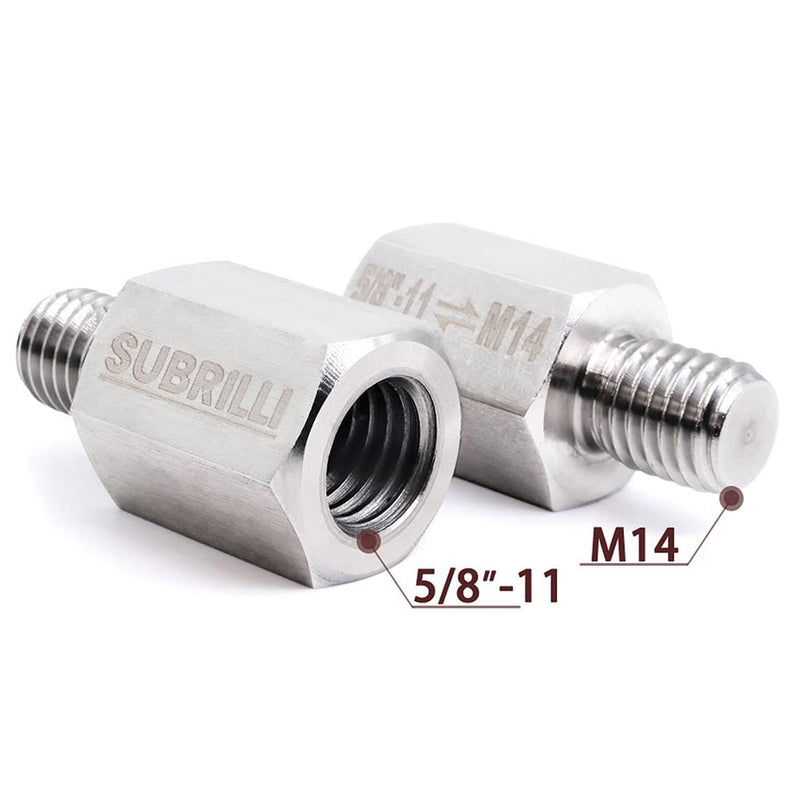 [Australia - AusPower] - 2-Pcs Angle Grinder Attachments Adapter 5/8"-11 Female to M14 Male Converter for Drill Bits Cup Wheels Backer Pads 2 