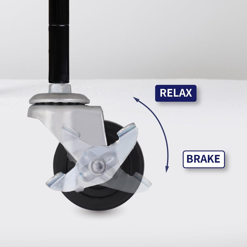 [Australia - AusPower] - AXL 5/16 Threaded Stem Casters, 2 Inch Caster Wheels, Stem Diameter 5/16", Stem Length 1 Inch, Replacement Wheels for Shelves, Trolley, Furniture (Pack of 4, 2 with Brake & 2 without) 5/16x25mm with 2 INCH CASTER 