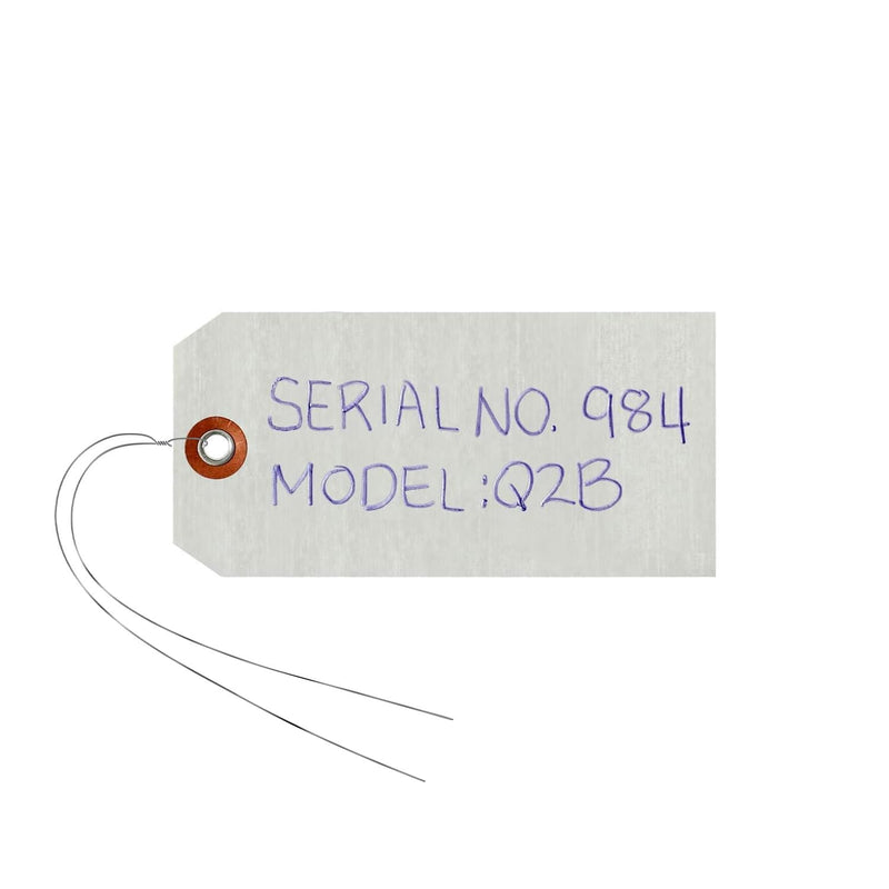 SmartSign Debossable Dead-Soft Aluminum Indentable Blank Write-On Marking Tags | 2.375" x 4.875", Pack of 100 Pre-Wired Tags 2.375" x 4.875" Metal Wires - Pack of 100