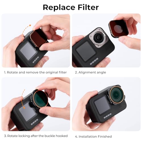 K&F CONCEPT ND/PL Lens Filter Kit for GoPro Hero 13/12/11/10/9 ND8/PL+ND16/PL+ND32/PL+ND64/PL