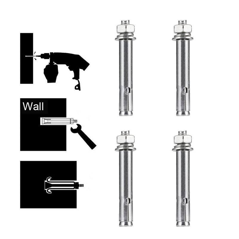 [Australia - AusPower] - Stainless Steel M6 x 60mm Hex Head Sleeve Anchor, for Pad Eye Plate Hook Hanging Hardware 1/4" x 2-3/8" Expansion Bolt (4pcs Hex Sleeve Anchor) Hex Sleeve Anchor 4pcs 