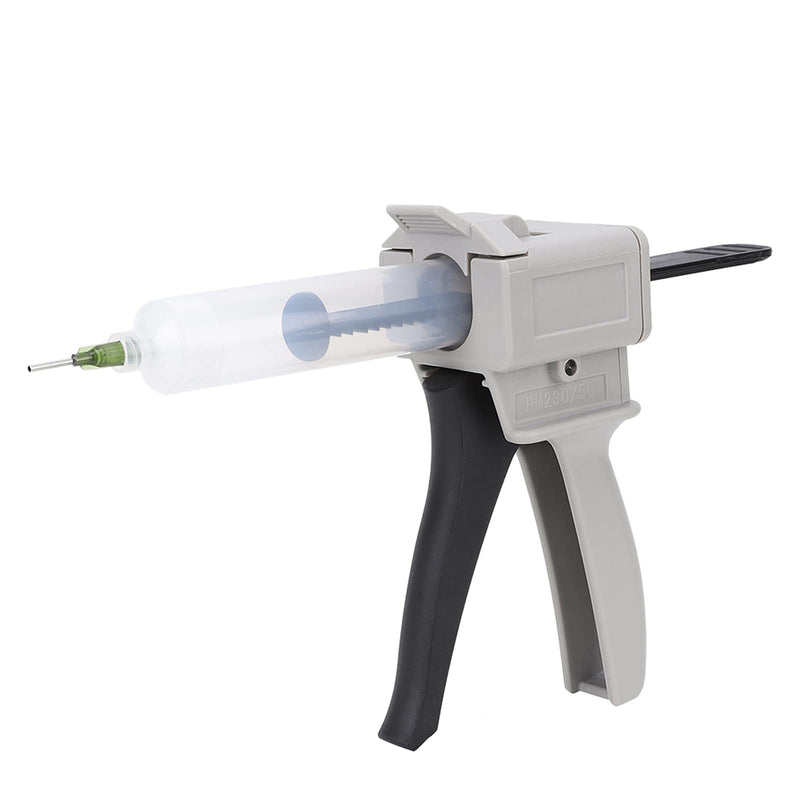 [Australia - AusPower] - 30ml Dispenser Glue Gun, Plastic Manual Single Tube Glueing Gun Hot Melt Adhesive Dispensers Glues Guns Singling Liquid Handle Dental Impression Mixing Tool for Pressing Squeezing DIY Crafting 