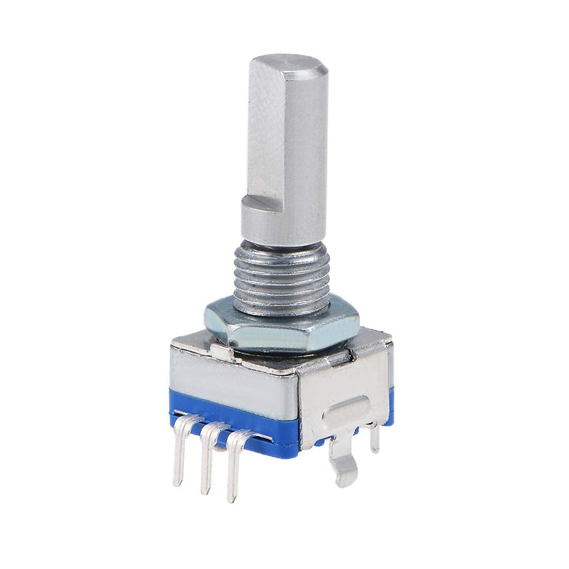 sourcing map 360 Degree Rotary Encoders Code Switch Digital EC11 7 Pins | 20mm D-shaft