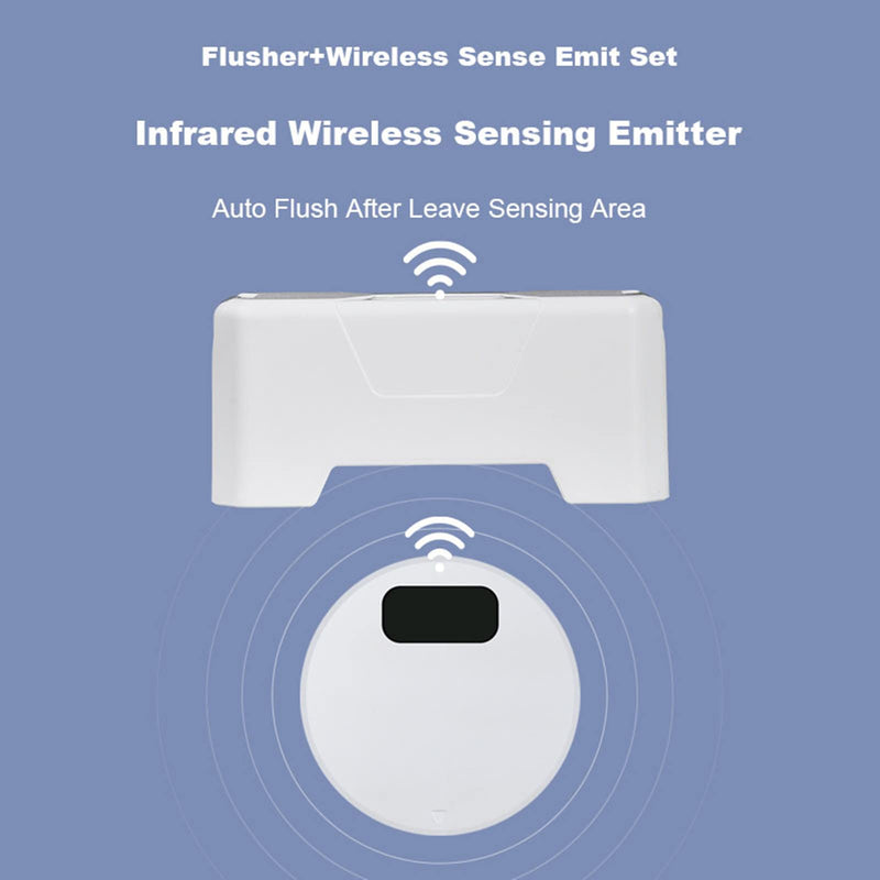 Automatic Toilet Flusher, 2023 Upgraded Touchless Toilet Flush Kit, Hands Free External Infrared Sensor Toilet Flusher, Waterproof Flusher for Toilets for Home and Public Use (1 SET) 1 Set