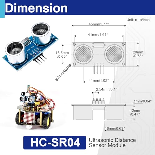 4PCS Usdrwam HC-SR04 ultrasonic distance sensor modules with mounting brackets